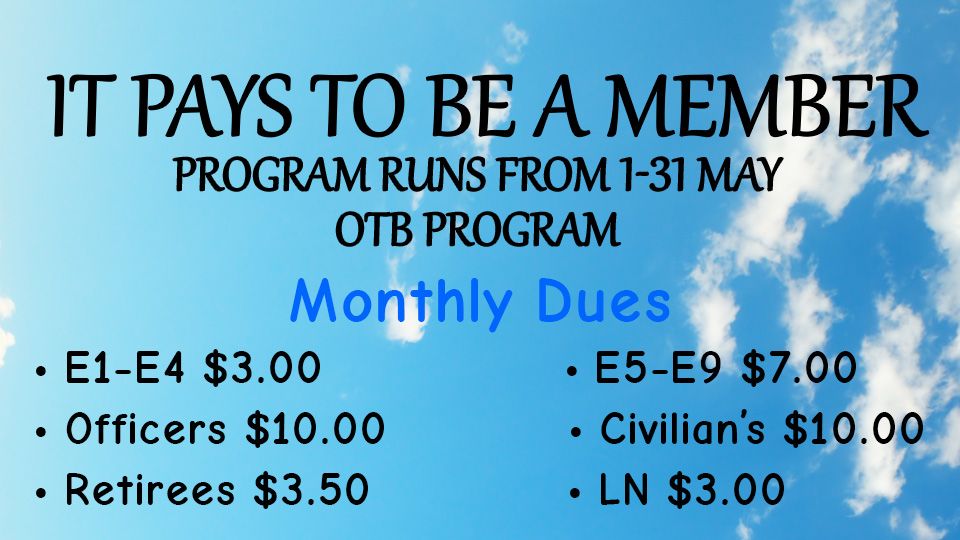 It Pays to be a member Program 1-31 May