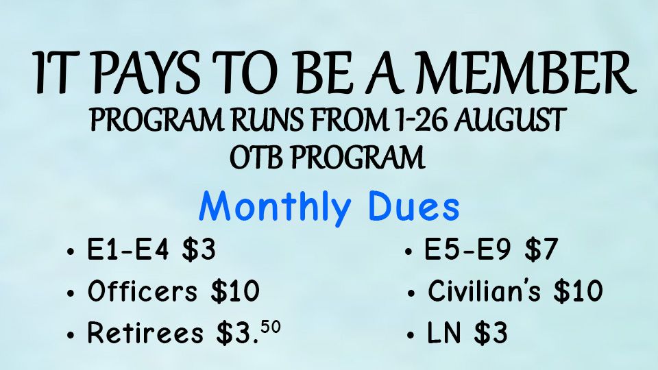  It Pays to be a Member 1-26 August