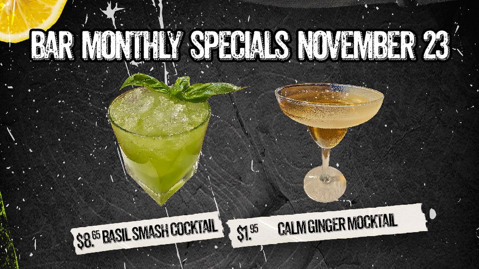 Bar Monthly Specials November