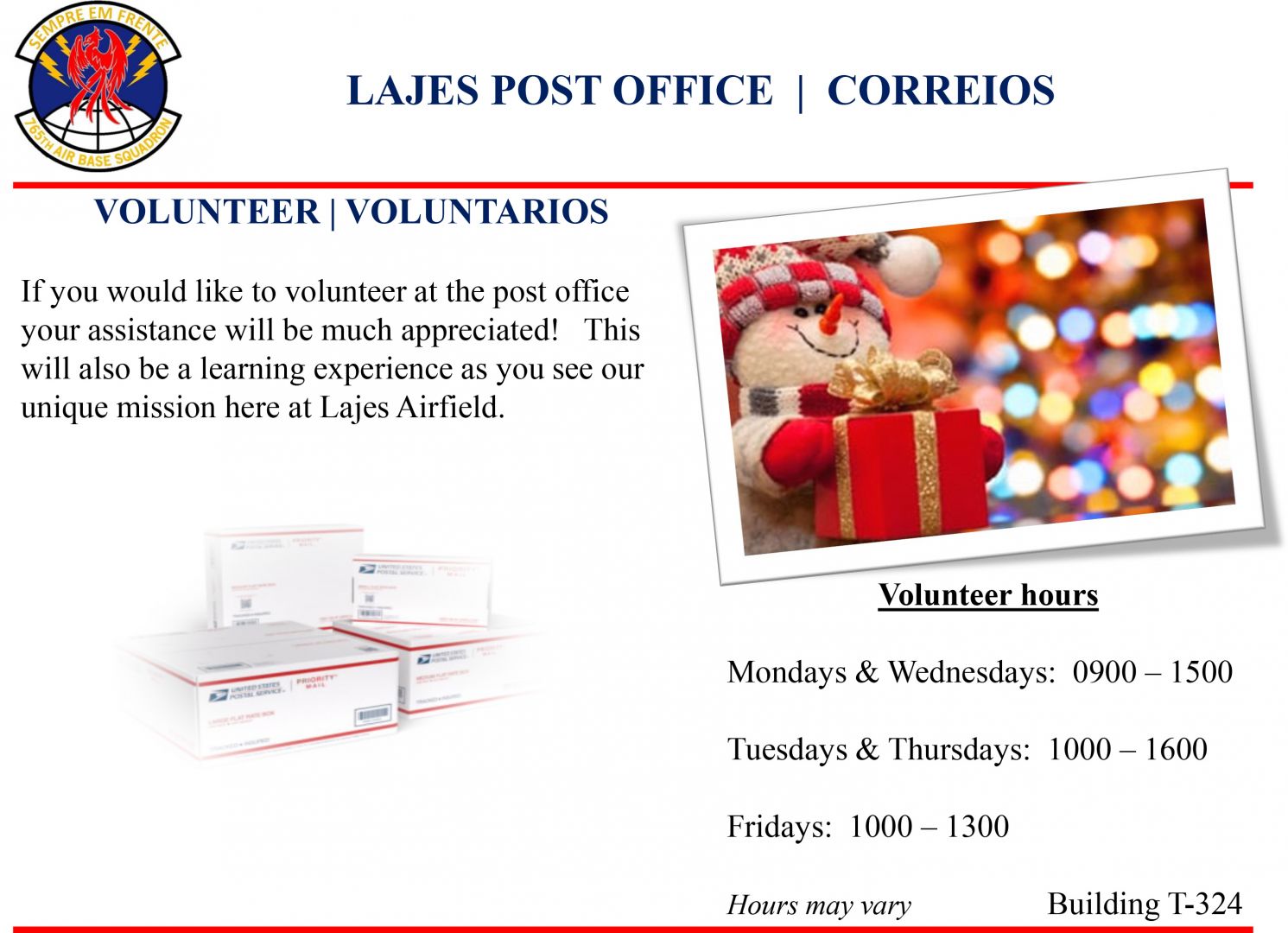 Volunteer at the Post Office